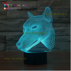 3D Лампа - Собака