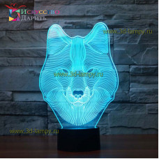 3D Лампа - Волк