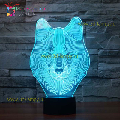 3D Лампа - Волк