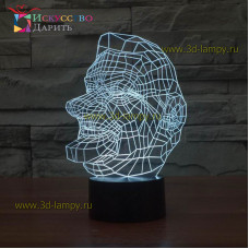 3D Лампа - Каменная голова
