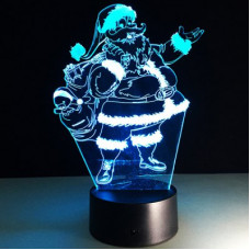 3D Лампа - Дед Мороз с подарками