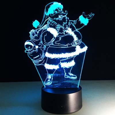 3D Лампа - Дед Мороз с подарками