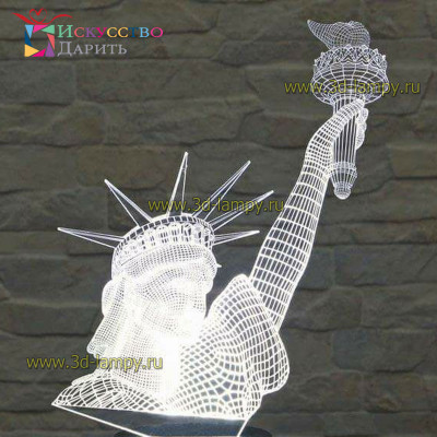 3D Лампа - Статуя свободы Нью-Йорк (New York)