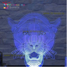 3D Лампа - Голова Тигра