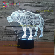 3D Лампа - Корова