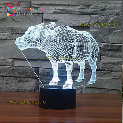 3D Лампа - Корова
