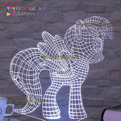 3D Лампа - Пони с крыльями
