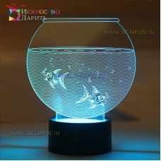 3D Лампа - Рыбки в Аквариуме