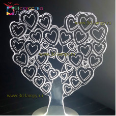 3D Лампа - Дерево любви