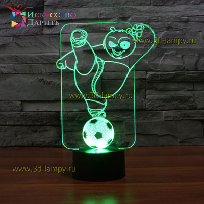 3D Лампа - Панда с мячом (Кунг-Фу Панда)