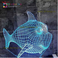 3D Лампа - Рыба 7