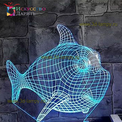 3D Лампа - Рыба 7