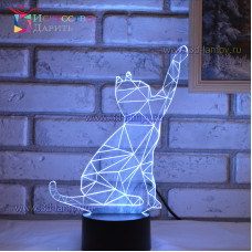 3D Лампа - Кошка