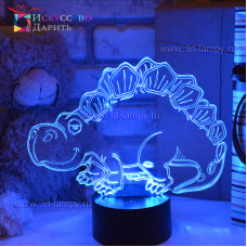 3D Лампа - Милый Стегозавр