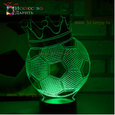 3D Лампа - Мяч с короной