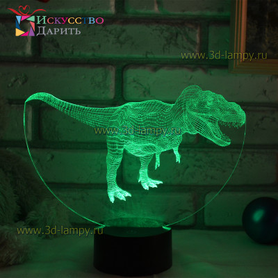 3D Лампа - Тиранозавр (Динозавр)